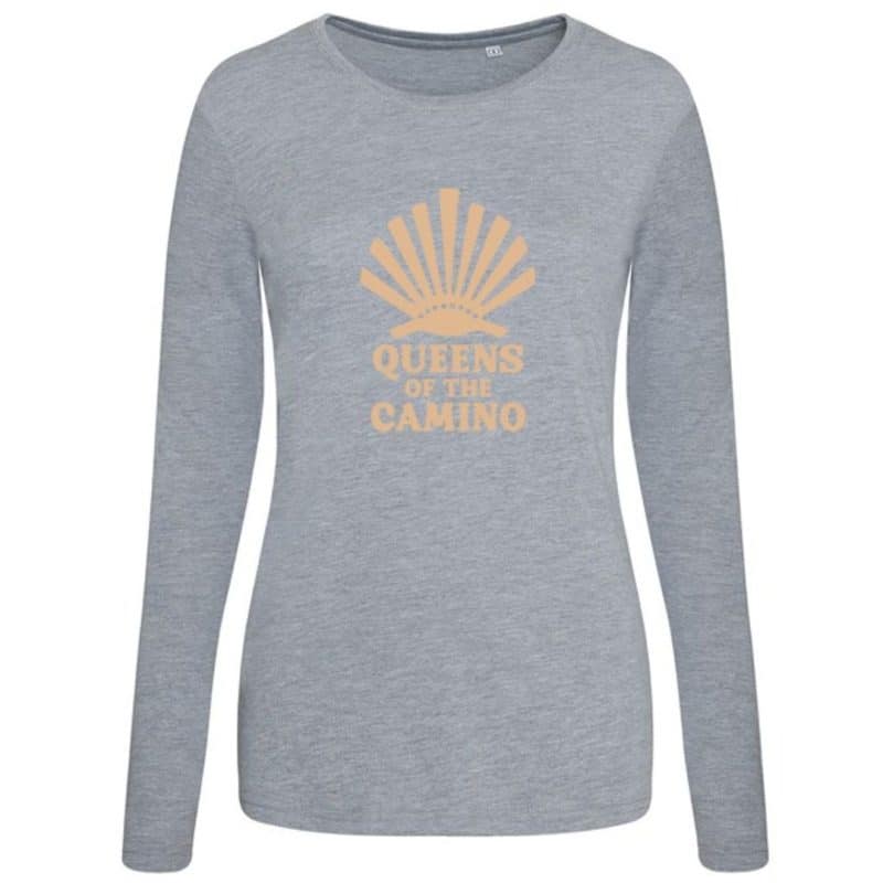 QUEENS OF THE CAMINO LS Tee GREY (Ladies Fit)